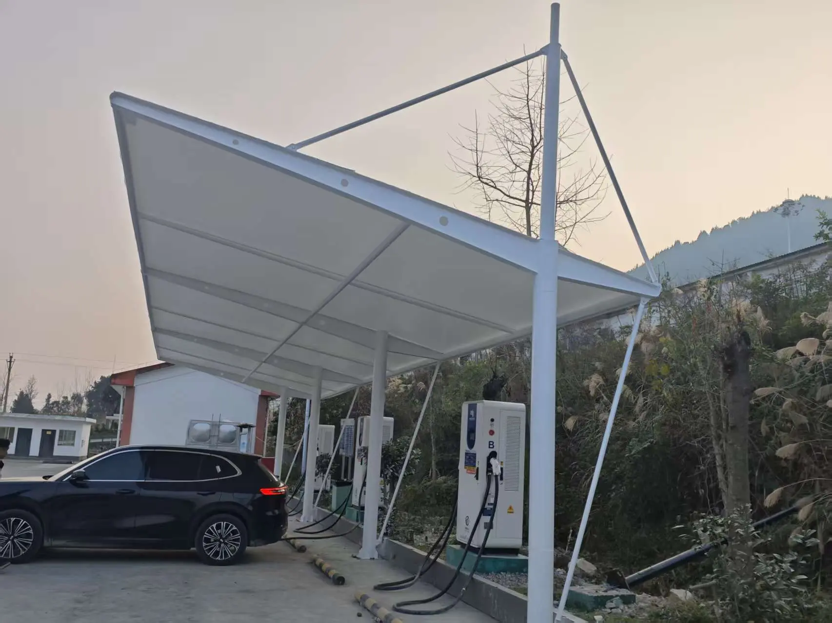 贵州盘州膜结构停车棚怎么选不踩坑?本地源头工厂详解选材与报价